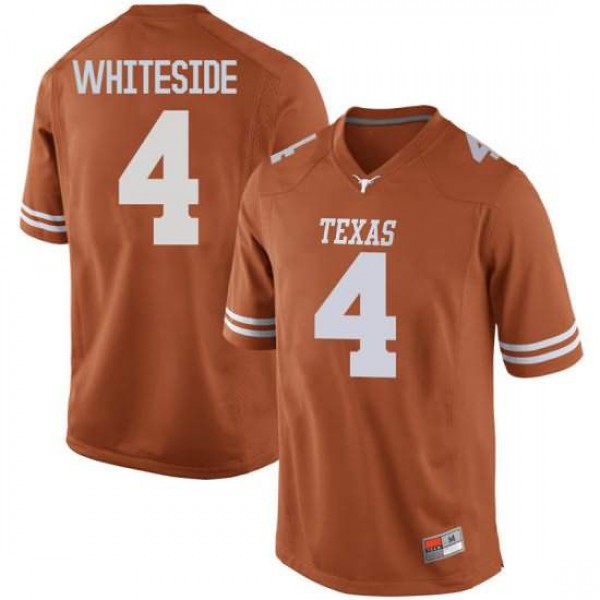 Men University of Texas #4 Drayton Whiteside Game Alumni Jersey Orange White